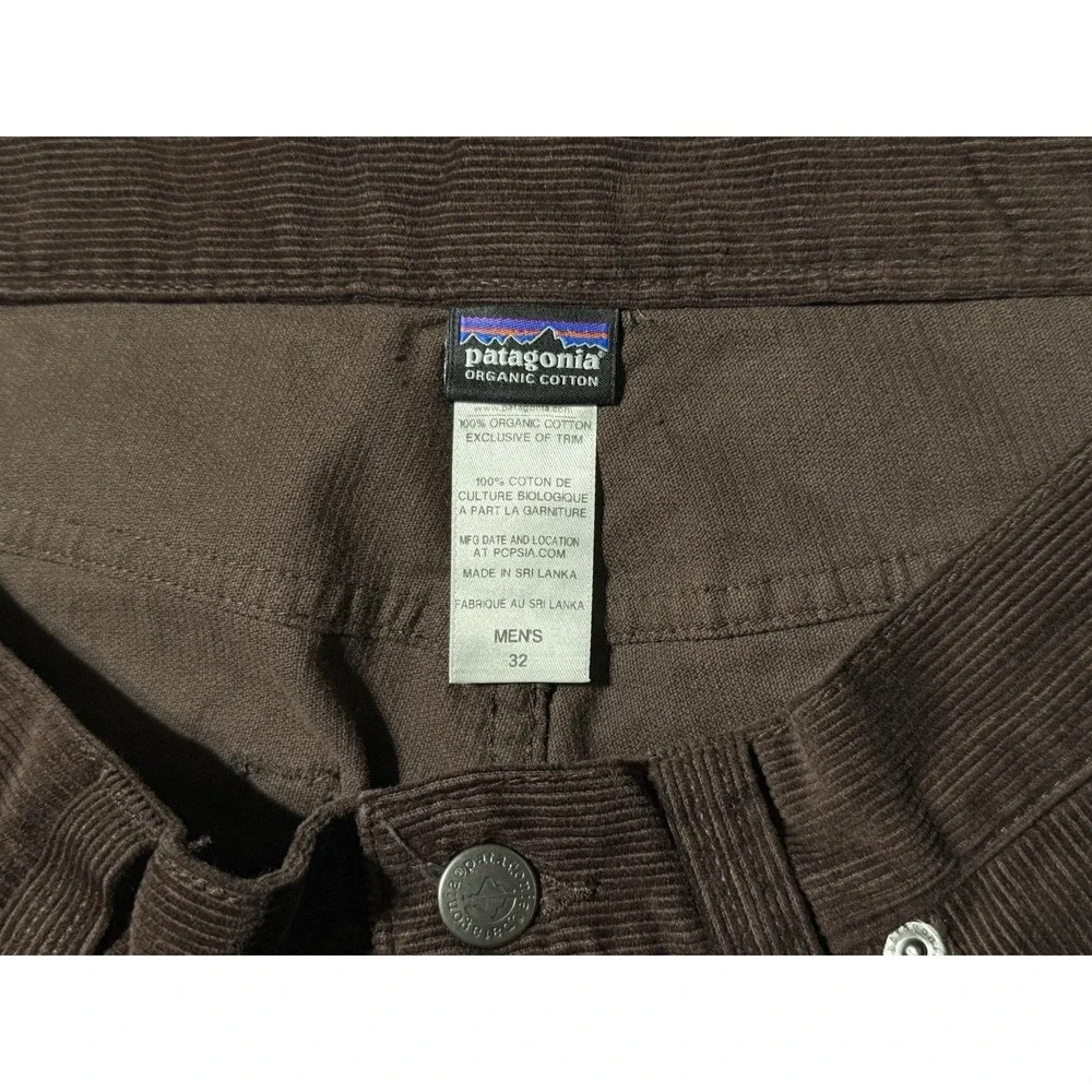 Patagonia Pants Mens 32 Brown Straight‎ Corduroy Organic Cotton Classic 32x31